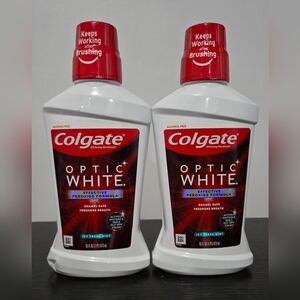 2 Colgate Optic White Moutwash 16oz Ea